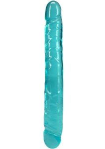 Crystal Jellies Jr. Double Dildo 12in - Teal