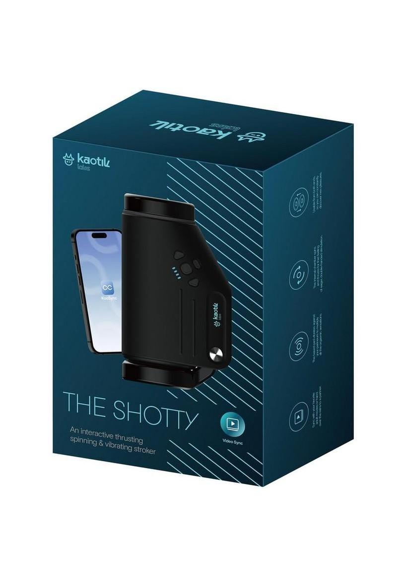 Kaotik Labs The Shotty App Control Rechargeable Stroker - Black/Blue