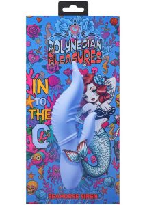 Polynesian Pleasures Into The C Seahorse Siren Rechargeable Silicone Rabbit Vibrator with Clitoral Stimulator - Blue