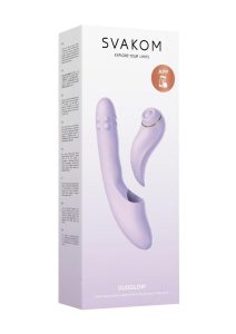 Svakom DuoGlow Rechargeable Silicone Dual Vibrator - Lavender/Gold