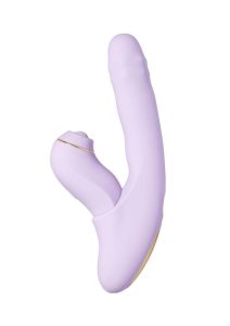 Svakom DuoGlow Rechargeable Silicone Dual Vibrator - Lavender/Gold
