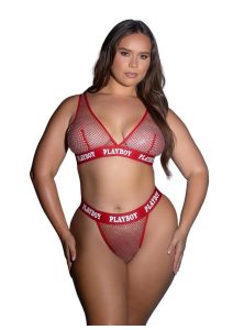 Playboy Galaxy Bunny Set (2 Piece) - 1XLarge/2XLarge - Red