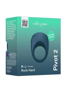 We-Vibe Pivot 2 Rechargeable Silicone Vibrating Cock Ring - Slate