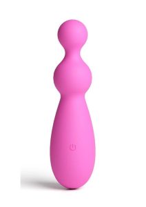 Pretty in Pink Petal Rechargeable Silicone Beaded Vibrator - Pink