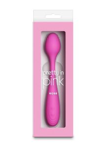 Pretty in Pink Rose Rechargeable Silicone Poseable Vibrator - Pink