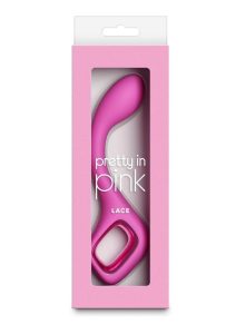 Pretty in Pink Lace Rechargeable Silicone G-Spot Vibrator - Pink
