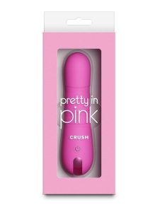 Pretty in Pink Crush Rechargeable Silicone Compact Thrusting Vibrator - Pink