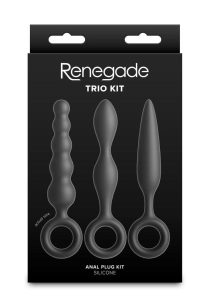 Renegade Trio Kit Silicone Anal Plug Set (3 Piece) - Black