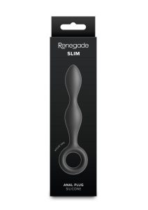 Renegade Slim Tapered Slim Silicone Anal Plug - Black