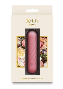X and O`s Crave Rechargeable Silicone Compact Vibrator - Pink