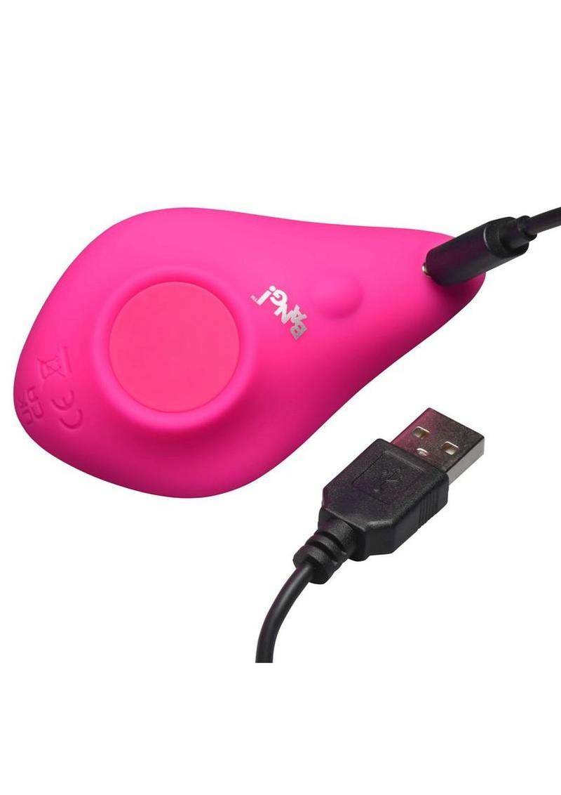 Bang! Silicone Rechargeable Panty Vibe with Remote Control - Pink - Image 3