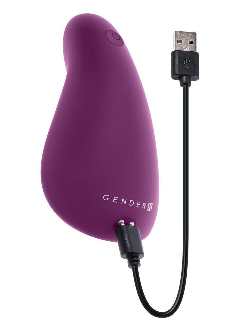 Gender X BJ Buddy Rechargeable Silicone Hand Vibrator- Purple - Image 4