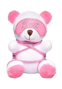 Master Series Brat Bondage Bear - White/Pink