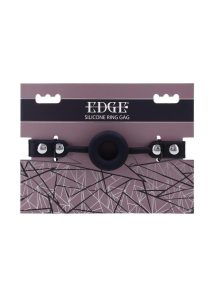 Edge Silicone Ring Gag - Black/Silver