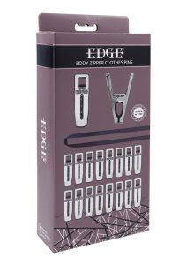 Edge Body Zipper Clothes Pins - Black/Silver