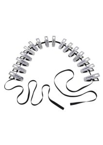 Edge Body Zipper Clothes Pins - Black/Silver