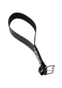 Edge Leather Belt Spanker - Black/Silver