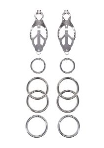 Edge Tuggable Clover Clamps - Silver/Black