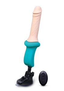 B-Vibe Thrusting Silicone Dildo Machine 6.5in - Vanilla