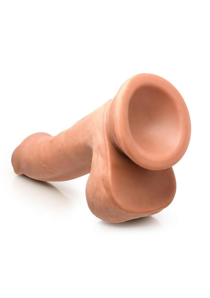 Jock Hard Core Triple Density Dildo with Balls 7.5in - Caramel - Image 3