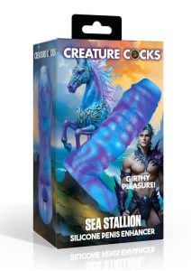 Creature Cocks Sea Stallion Silicone Penis Enhancer - Blue/Purple