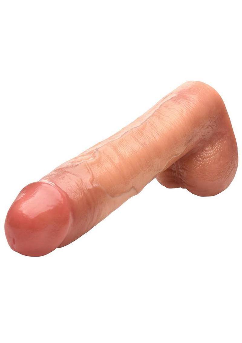 LoveBotz Cock Lock Realistic Dildo with Balls 12in - Vanilla