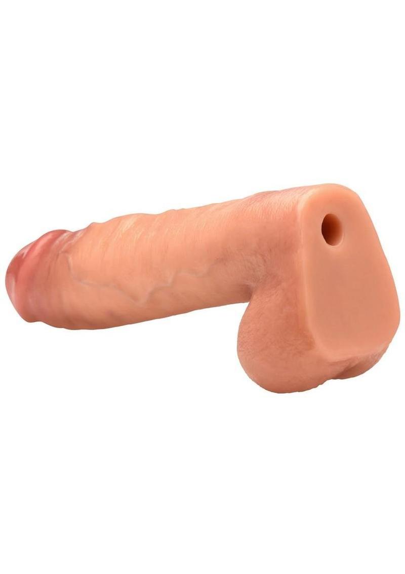 LoveBotz Cock Lock Realistic Dildo with Balls 12in - Vanilla - Image 4