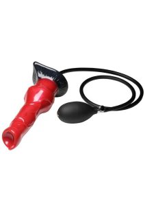 Creature Cocks Hell Hound Inflatable Silicone Dildo - Red/Black