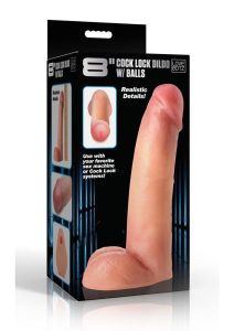 LoveBotz Cock Lock Realistic Dildo with Balls 8in - Vanilla