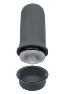 Milk Master Grip-N-Stroke Pussy Rechargeable Silicone Masturbator - Black