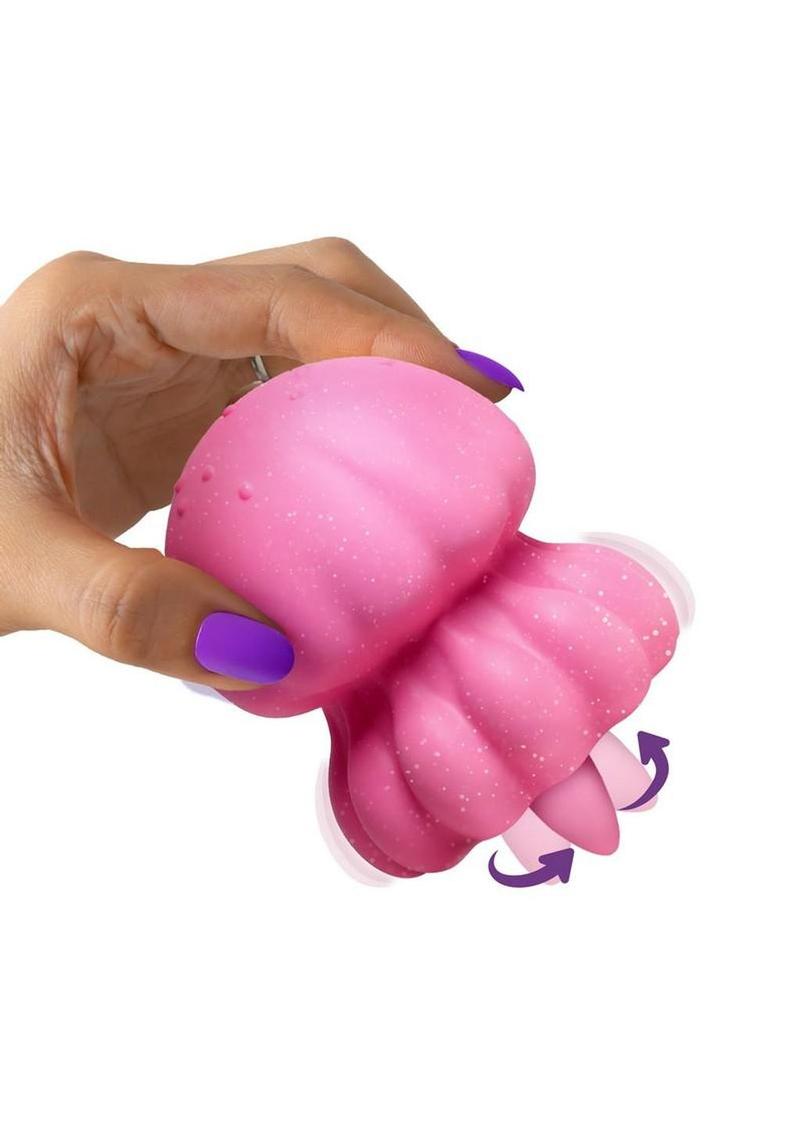 Creature Cocks Glow Jelly Licking and Vibrating Rechargeable Silicone Stimulator - Pink - Image 3