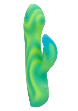 Endless Summer Twilight Tease Dual Vibe Light-up Rechargeable Silicone Massager - Green