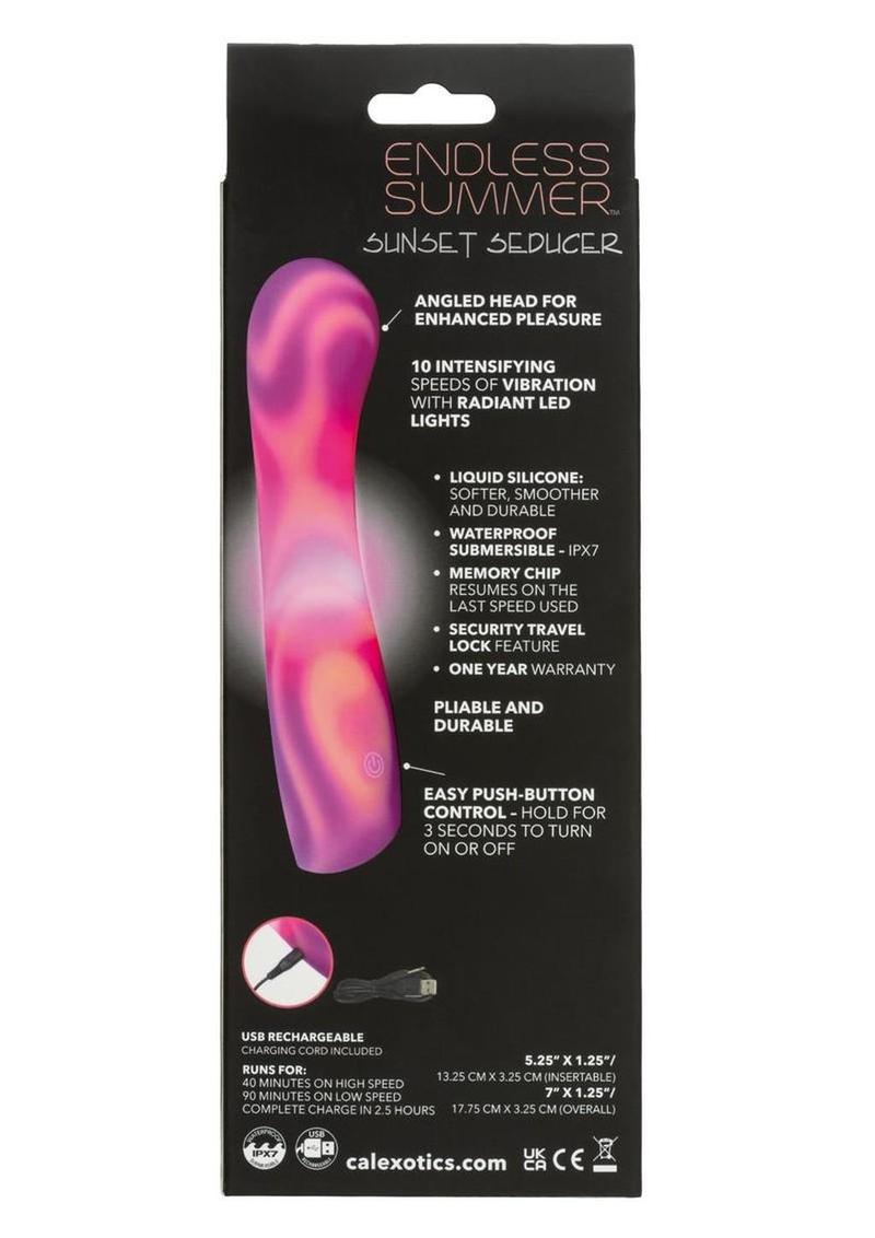 Endless Summer Sunset Seducer Light-up Rechargeable Silicone Massager - Pink - Image 4