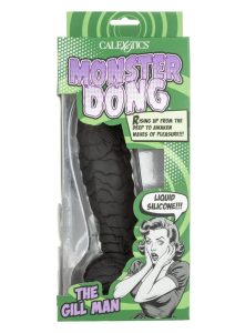 Monster Dong The Gill Man Silicone Dildo 7.25in - Black