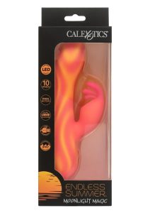 Endless Summer Moonlight Magic Dual Vibe Light-up Rechargeable Silicone Massager - Orange