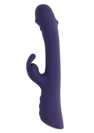 Poppin Good Time Rechargeable Silicone Rabbit Vibrator - Purple