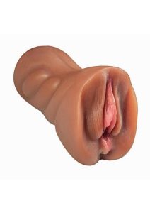 Always Horny My College Lover Evelyn Vibrating Stroker - Pussy/Ass - Chocolate