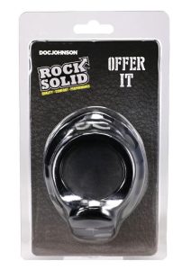 Rock Solid Offer It Silicone Cock Ring - Black