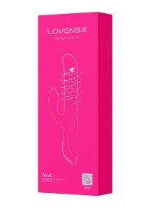 Velvo Rotating Vibrating 3-in-1 Rechargeable Bluetooth App Compatible Rabbit Vibrator - Pink