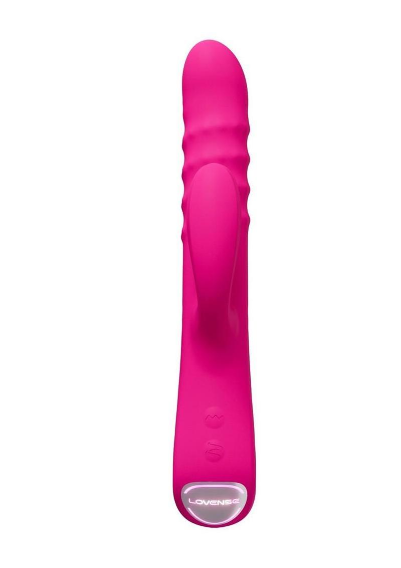 Velvo Rotating Vibrating 3-in-1 Rechargeable Bluetooth App Compatible Rabbit Vibrator - Pink - Image 3