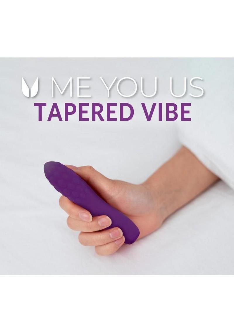 Me You Us Tapered Bullet Rechargeable Silicone Vibrator - Purple - Image 3