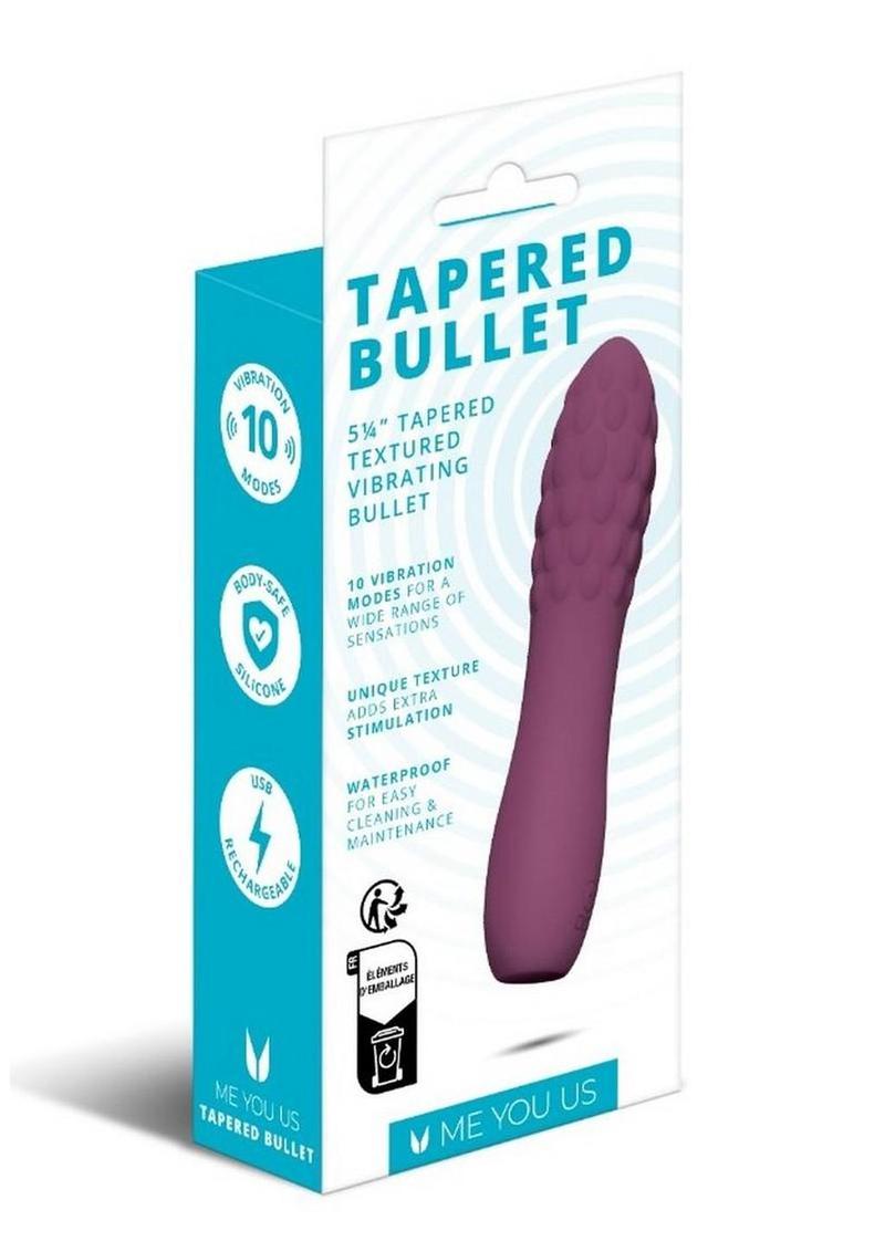 Me You Us Tapered Bullet Rechargeable Silicone Vibrator - Purple - Image 4