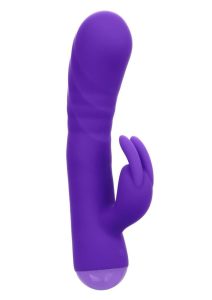 Extra Thicc Chubby Deep-Thrust Bunny Rechargeable Silicone Rabbit Vibrator - Purple