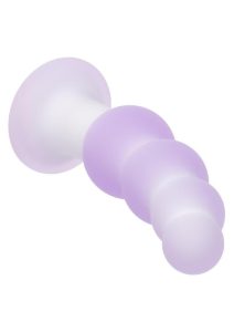 Lavender Haze Beaded Curved Rechargeable Silicone Probe - Purple