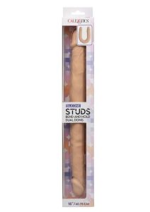Silicone Studs Bend and Hold Dual Dildo 16 - Vanilla