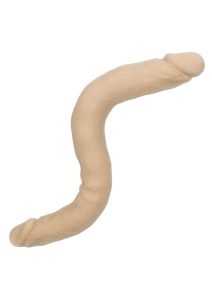 Silicone Studs Bend and Hold Dual Dildo 12 - Vanilla