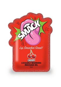 SMACK Warming and Lickable Massage Oil 3ML Pouch (Case of 48) - Cherry