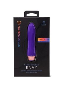 Nu Sensuelle Envy XLR8 Rechargeable Silicone Bullet Vibrator with Nitro Motor - Deep Purple