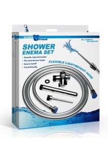 CleanStream Shower Enema Set - Silver