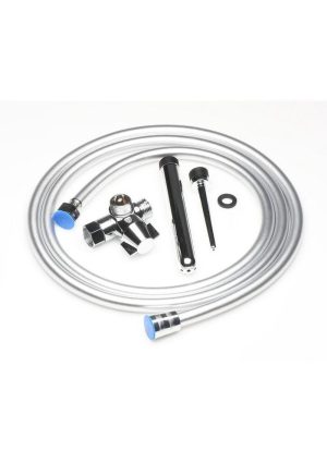 CleanStream Shower Enema Set - Silver
